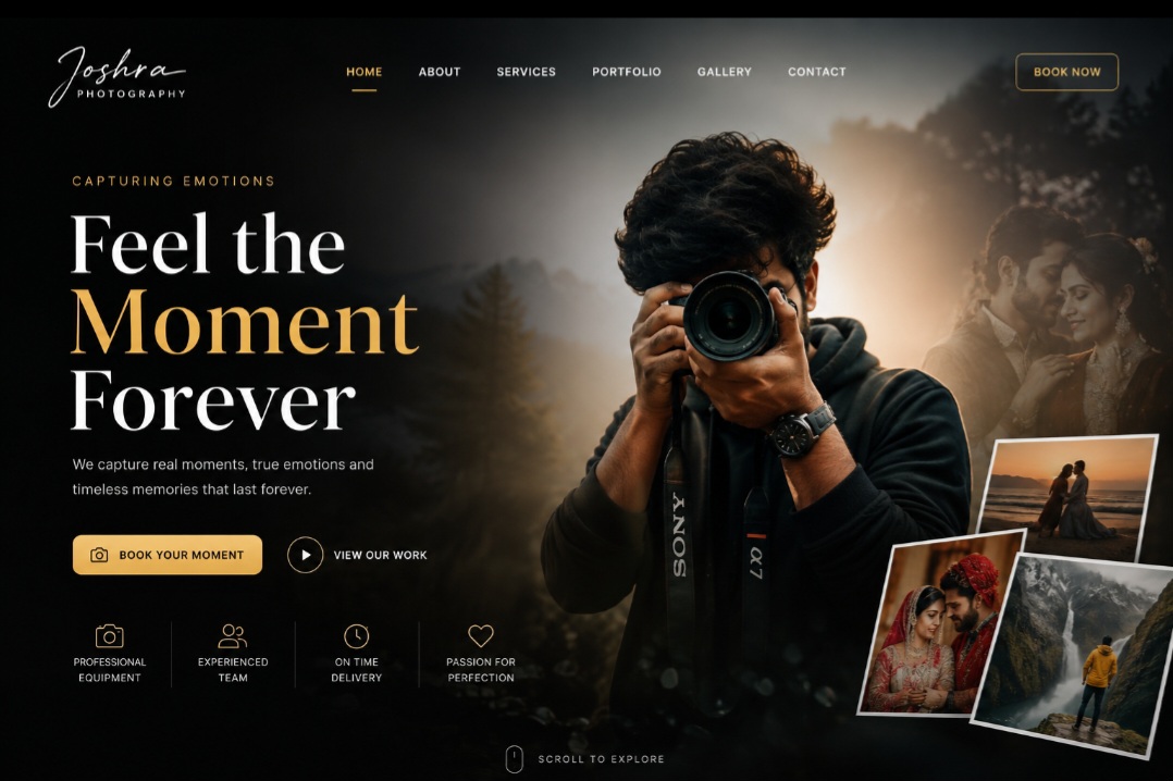 Joshra Events website